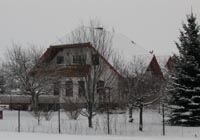 Ferienwohnung Mauersberger - Straßenseite im Winter